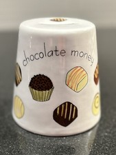 ?Chocolate Money? Ceramic Money Box - Cream / Brown