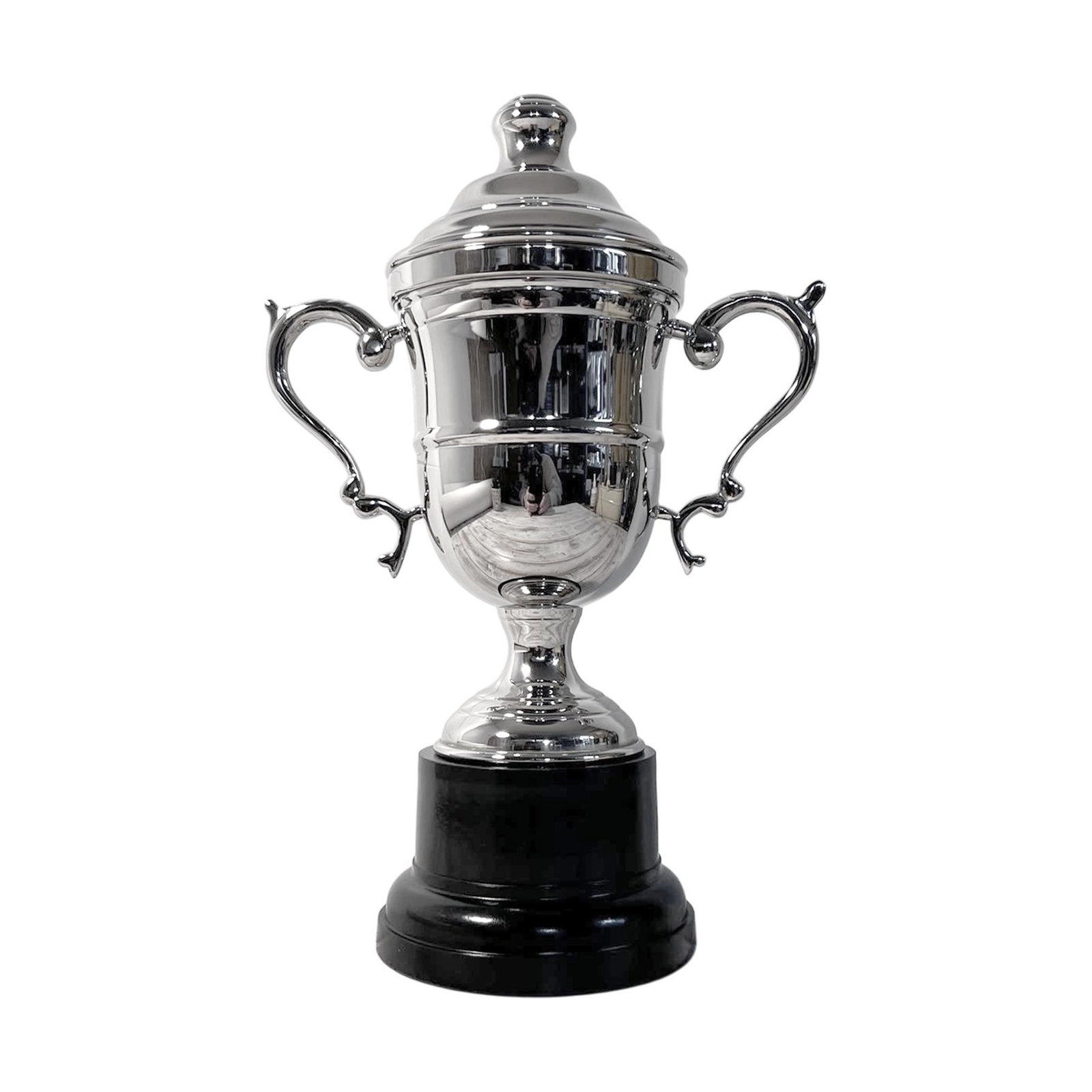 Silver Trophy Cup with lid 17cm, ideal award for achievements & celebrations
