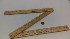 Vintage Tri-Folding Ruler Yard Stick FIRESTONE TIRES Speedway Proved Turnpike