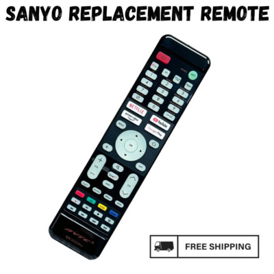 RM-024S Pro FÜR SANYO TV ERSATZ FERNBEDIENUNG 3D HD NETFLIX YOUTUBE