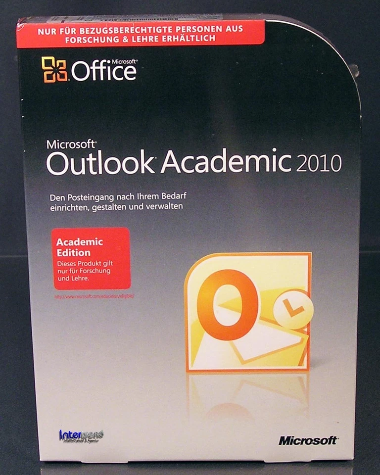 Microsoft Office Outlook 2010 Vollversion Box + DVD EDU + Zweitinstallation NEU - Bild 3 von 4