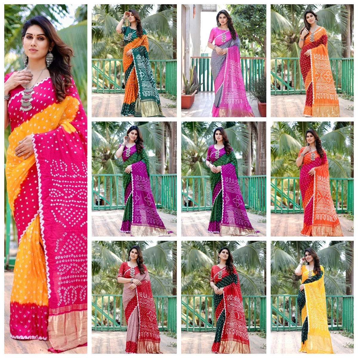 Bandhani saree shop dress
