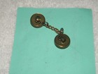 One Button Shirt Cufflink Coppertone with Chain Eagle holding arrows — photo 2