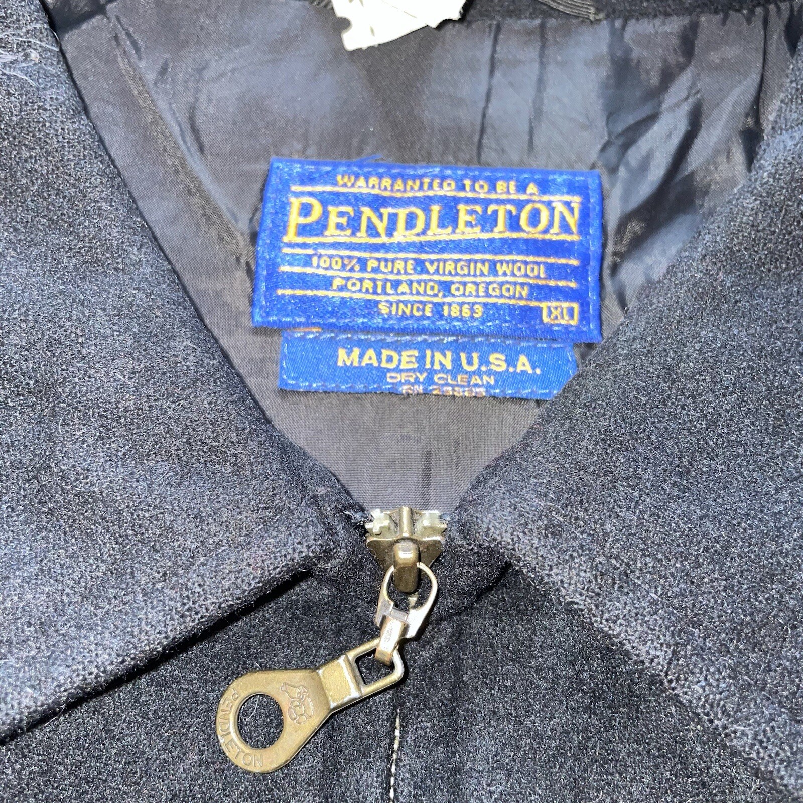 Pendleton Virgin Wool Original Zip Up Harrington … - image 3