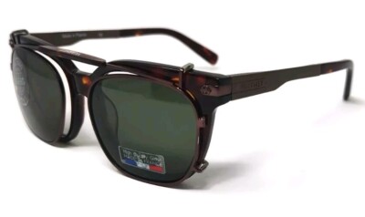 NOS Vuarnet VL140700021121 PX3000 Rx+ClipOn Sunglasses - TrtAlmnm/Gry Glass Lens