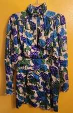 NWT Ronny Kobo Virgo Dress In Hydrangea Print Silk Size Medium 