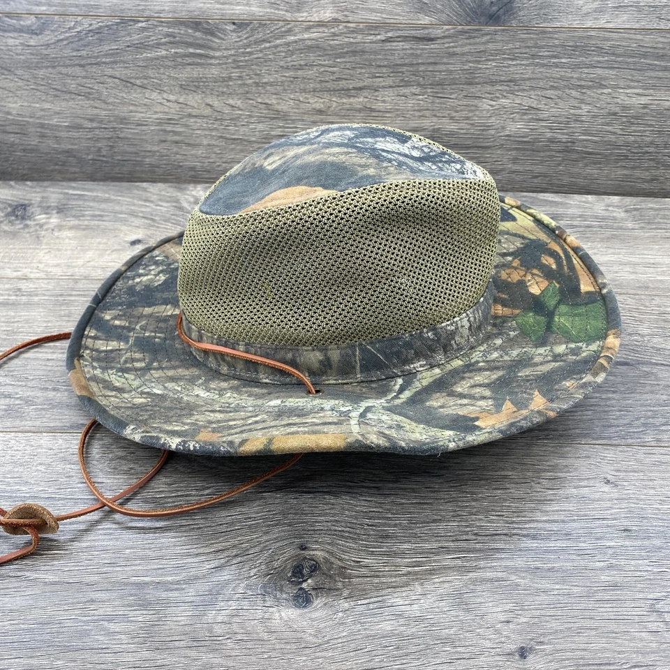 Paramount Outdoors Camouflage Mesh Boonie Hat Mossy Oak Men's Size M Army Green - Image 2 of 4