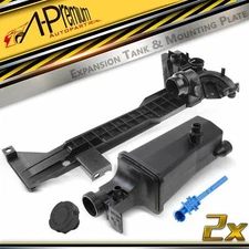 Radiator Expansion Tank & Mounting Plate w/ Sensor & Cap for BMW E46 325i 328Ci
