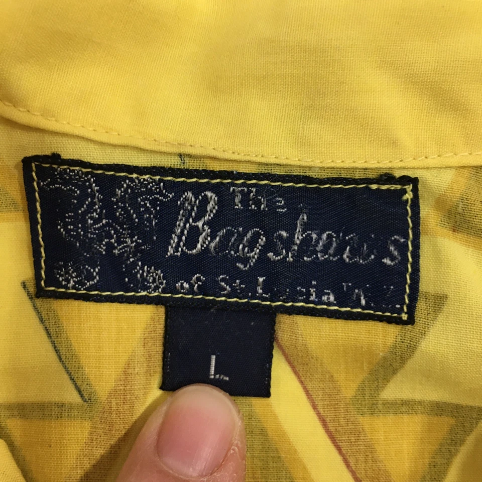 复古 50 60 年代黄色天然南西全拉链三件套摇滚衬衫 L — 第 2/4 张图片