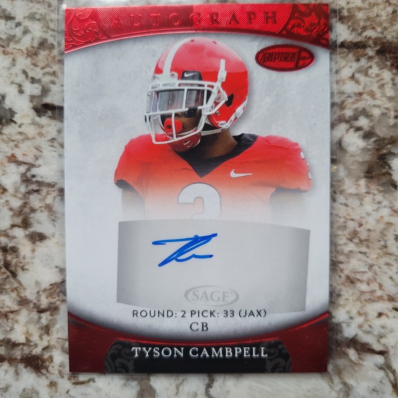 2021 Sage Aspire Autograph Tyson Campbell  Jacksonville Jaguars