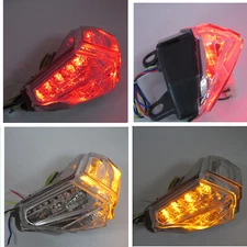 Clear Led Tail Light Brake Turn Signal For Ducati EVO/Corse SE/1198/1198R/1198S