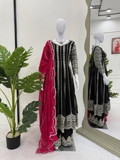 Indian Style Faux Georgette Top And Palazzo With Dupatta For Women  Girls