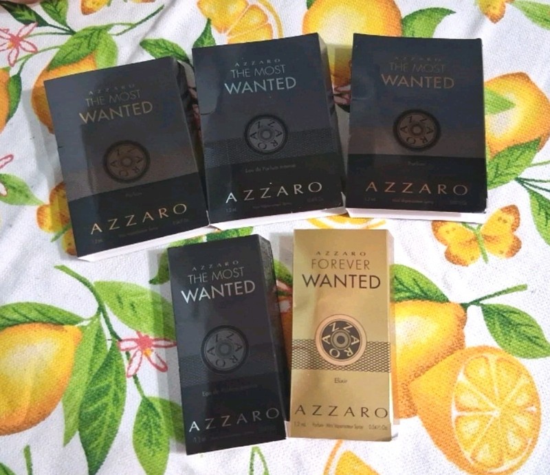 NEW AZZARO Carded Sample Variety Set 5 Pcs (.04 Fl Oz Ea X 5) FREE SHIPPING 