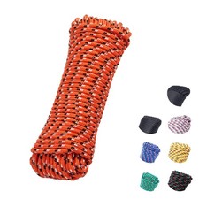 3/8 Inch 100 ft Diamond Braided Polypropylene Rope, Orange  Strong Heavy-Dut...