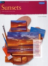 HOW TO DRAW AND PAINT OCEAN SUNSETS By Violet Parkhurst *Excellent Condition*