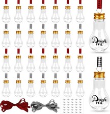 OCTERIC 32 Pack Christmas Booze Balls, Fillable Xmas Tree Hanging Ornaments...