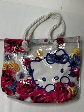 Sanrio Hello Kitty Floral Tote Bag  Pouch Set Pre-Owned