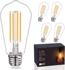 5 - Pack LED Edison Light Bulbs 60W Equivalent, Dimmable ST58 Vintage Light Bulb