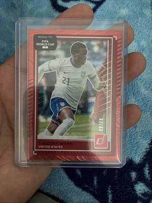 Panini Donruss Road to FIFA World Cup Timothy Weah #21 United States 08/79