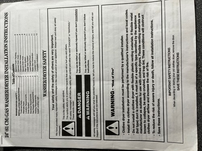 #ad Whirlpool 24” Gas Washer Dryer Never Used New Model NumberLTG5243D $299.00