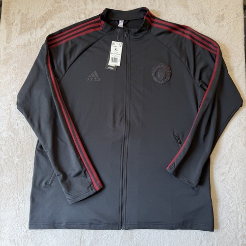 Adidas Manchester United Track Jacket Men XL Black Red Training Utd 2020/21 NEW