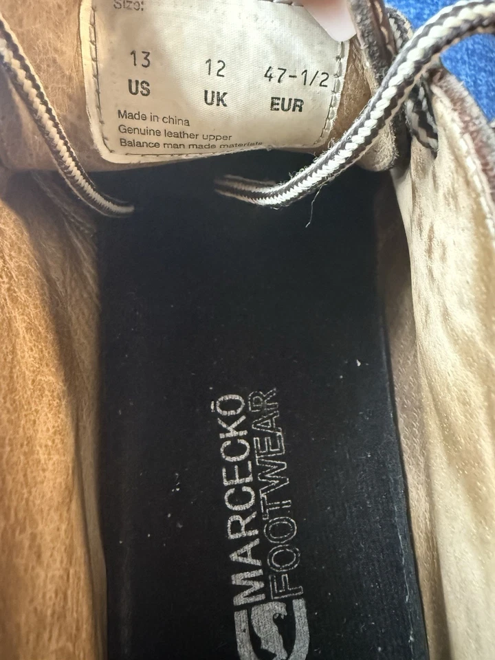 Botas Chukka Marcecko Cuero Tobillo Informales Talla 13 Negras Hombres Foto 3 de 4