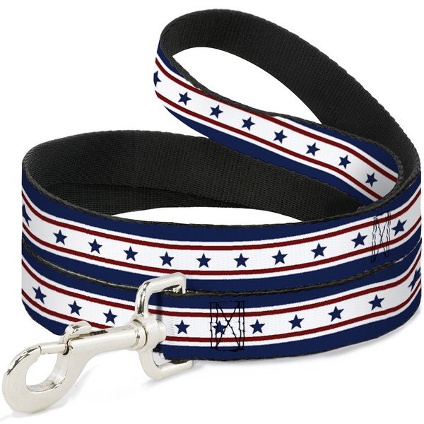 "Dog Leash Americana Stars & Stripes 6 Blue/White/Red Narrow 0.5\" (Us Import)"-image