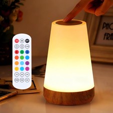 Night Light, Dimmable Touch Lamp and Remote Control, 13 RGB Colors 5 Bright...