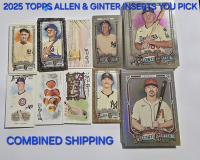 2025 Topps Allen & Ginter INSERTS You Pick 