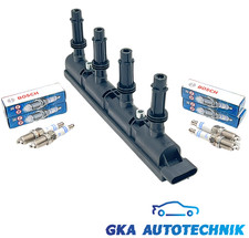 Zündspule Zündmodul + 4x BOSCH Zündkerze für Opel Astra J Corsa D E