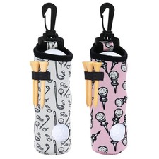 Golf Gifts for Women, 2 Pack Golf Ball Tee Holder, Print Golf Ball Carry Bag ...