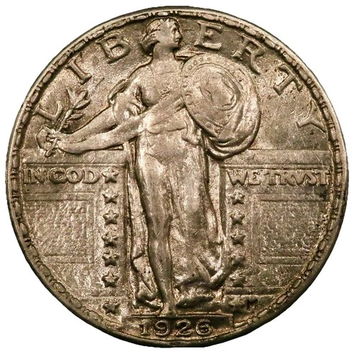 1926 Standing Liberty Quarter Choice Extremely Fine AU+ Coin B02