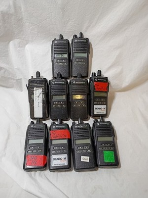 Lot of 10 Motorola CP185 Two-Way Radios w/ Display - Parts Repair AS-IS Untested
