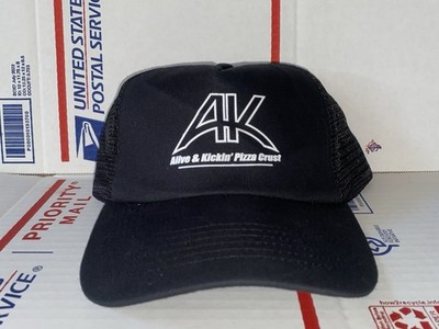 Alive & Kickin  PIZZA Crust Brand Company Business Mesh Trucker Hat SnapBack Cap