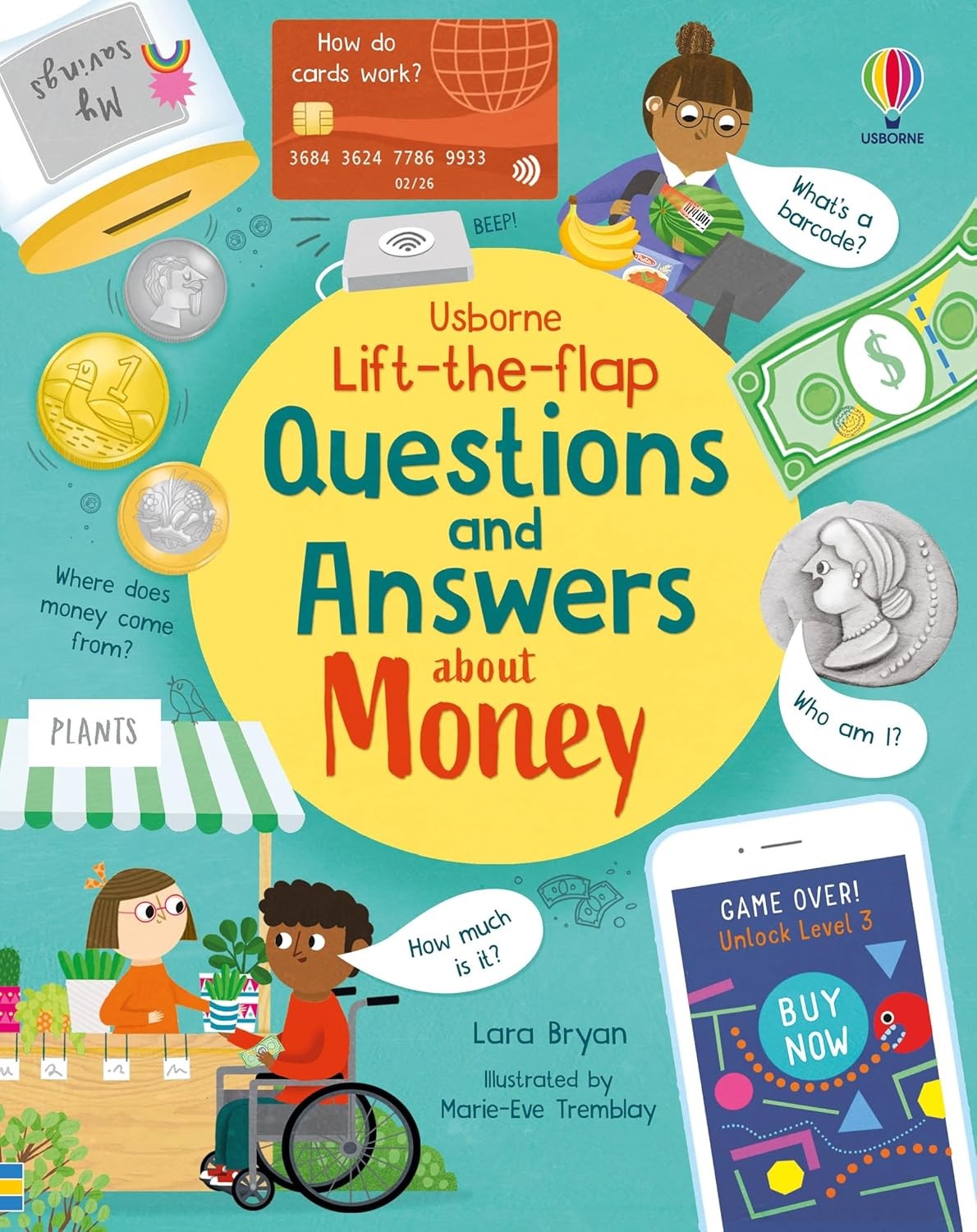 Usborne Lift-the-flap Questions and Answers about Money, Hardback NEW