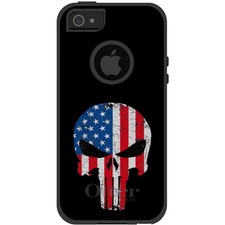 OtterBox Commuter for Apple iPhone Pick Model US Flag Skull Red White  Blue