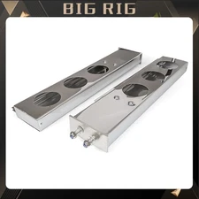 30inch Stainless Steel Mud Flap Hanger with 4" Light Cutouts 2.5" Bolt Spacing