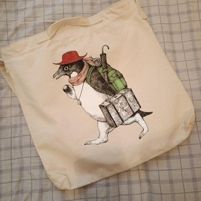 Yuko Higuchi Puebco Schultertasche Pinguin Illustration Canvas