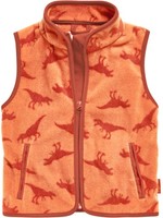 Playshoes Fleece Weste Unisex Kinder Outdoor-Oberteil, Dinos, 128