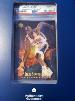 1995 SKYBOX PREMIUM - MELTDOWN LENTICULAR - JERRY STACKHOUSE (RC) PSA 8