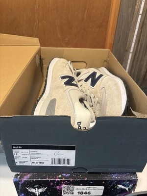 New Balance 574v2 Men s Suede Sneakers Tan/Navy ML574EQ2 Low Top Lace Up