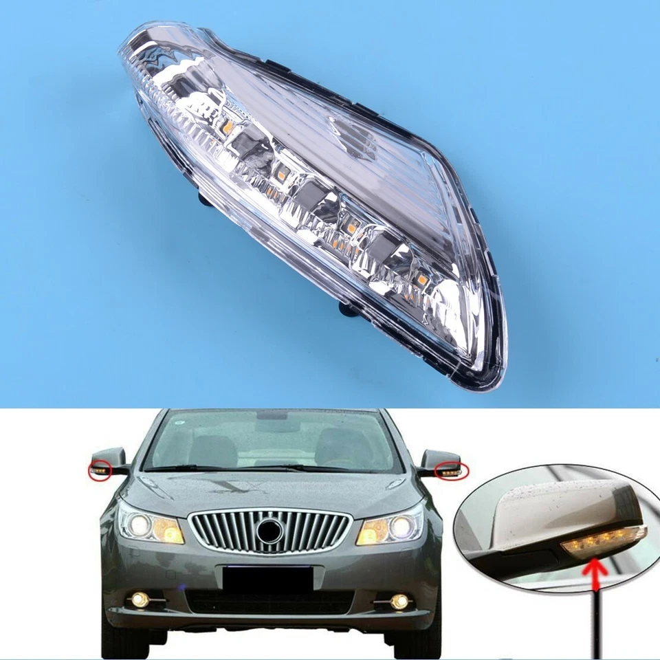 Luz de luz de señal de giro del espejo lateral izquierdo del conductor para Buick Lacrosse 2009-2015 Foto 3 de 4