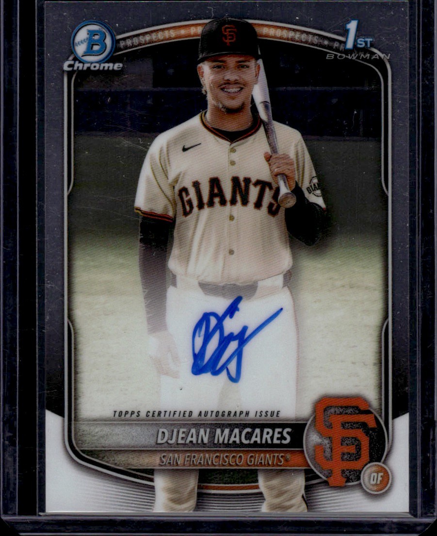 2025 Bowman Chrome #CPA-DM Djean Macares Prospect Autographs