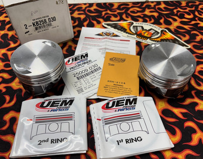 NEW KB PERFORMANCE +.030'' HYPEREUTECTIC PISTON KIT HARLEY EVOLUTION 1984-1999