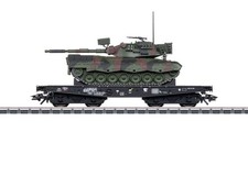 Märklin 48877 Schwerlast-Flachwagen Rlmmps mit Leopard 1A1 Epoche IV AC H0 Neu