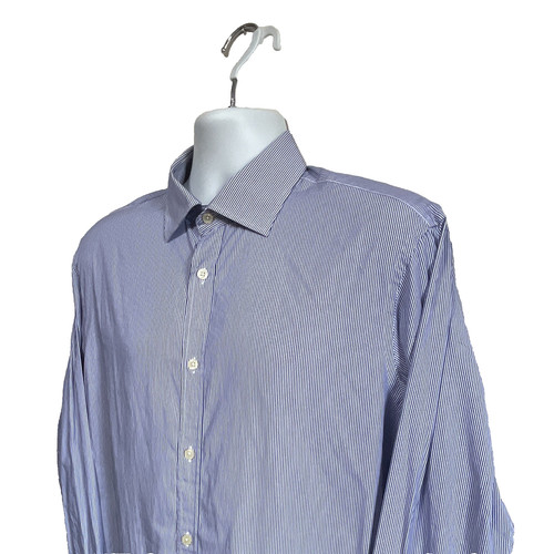 Jaeger, Mens Vintage JAEGER Striped Cufflink Shirt Size XL 50" Chest 16.5 Collar British