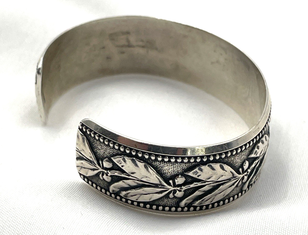 Women’s Solid Cuff Bracelet Sterling Silver 925 L… - image 3