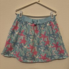 Vineyard Vines Girls Starfish Cotton Skirt Summer L 14 Pink Blue Pink Beach