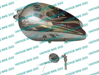 BSA Q8 EMPIRE STAR CHROME GAS TANK 1936 VINTAGE MODEL WITH CAP & TAP/COMPATIBLE