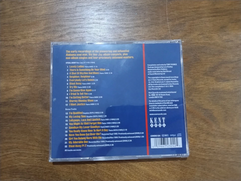 Jimmy Hughes - Steal Away (Used CD, Like New, Kent Records, Soul) Foto 3 de 3